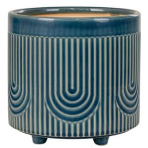 House Nordic Bloempotten - Bloempot in blauwe keramiek