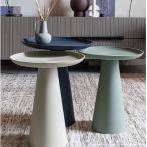 Housecraft Living Ringar Bijzettafel Rond Metaal 34,5x34,5 cm (M) Blauw